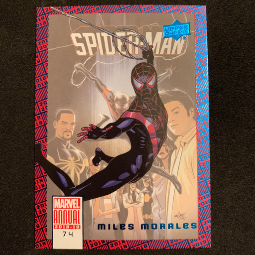 Marvel Annual 2018-19 - 074 - Miles Morales - Blue Parallel Vintage Trading Card Singles Upper Deck