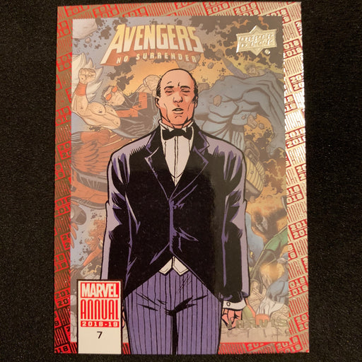 Marvel Annual 2018-19 - 007 - Jarvis Vintage Trading Card Singles Upper Deck   