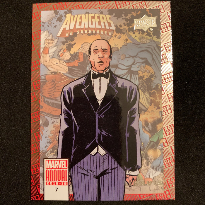 Marvel Annual 2018-19 - 007 - Jarvis Vintage Trading Card Singles Upper Deck