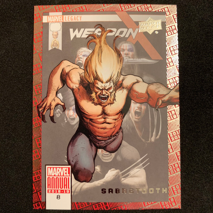 Marvel Annual 2018-19 - 008 - Sabretooth Vintage Trading Card Singles Upper Deck