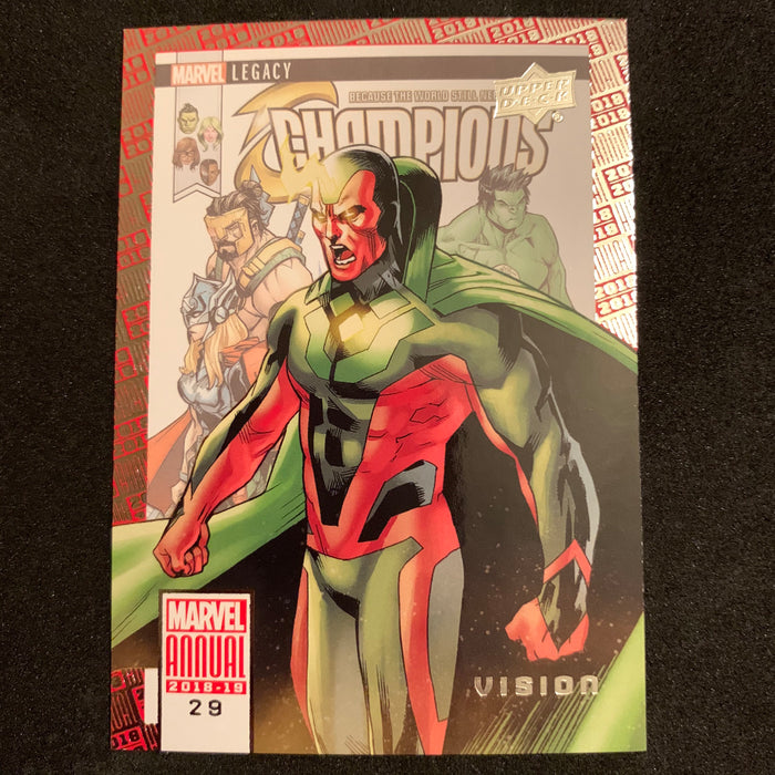 Marvel Annual 2018-19 - 029 - Vision Vintage Trading Card Singles Upper Deck