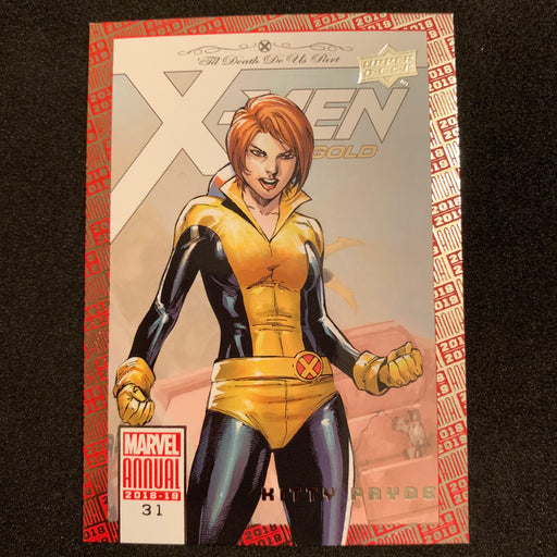 Marvel Annual 2018-19 - 031 - Kitty Pryde Vintage Trading Card Singles Upper Deck   
