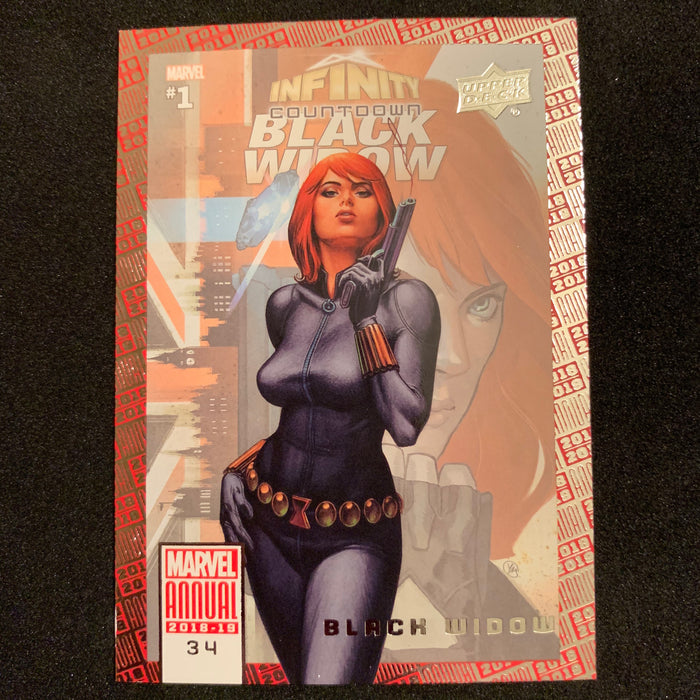 Marvel Annual 2018-19 - 034 - Black Widow Vintage Trading Card Singles Upper Deck