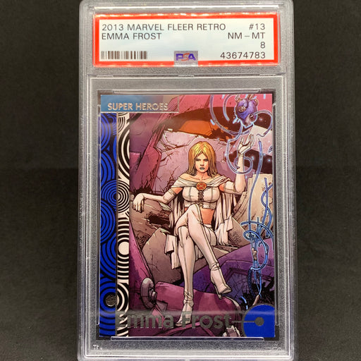 Marvel Fleer Retro 2013 - 13 - Emma Frost - White Queen - PSA 8 Vintage Trading Card Singles Upper Deck