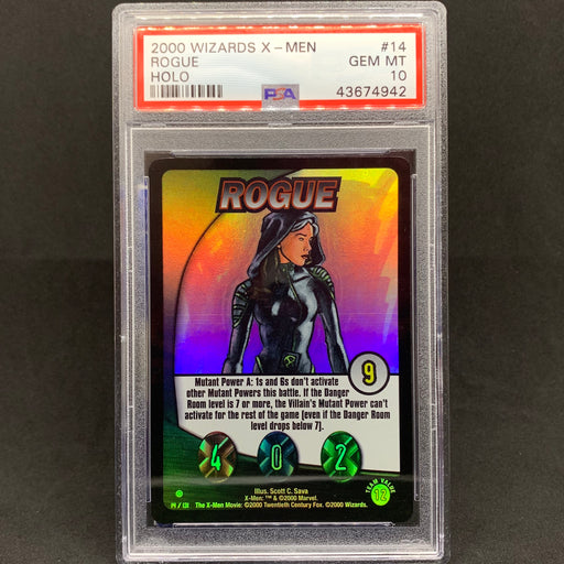 X-Men Trading Card Game - 014 - Rogue - PSA 10 Vintage Trading Card Singles Topps   