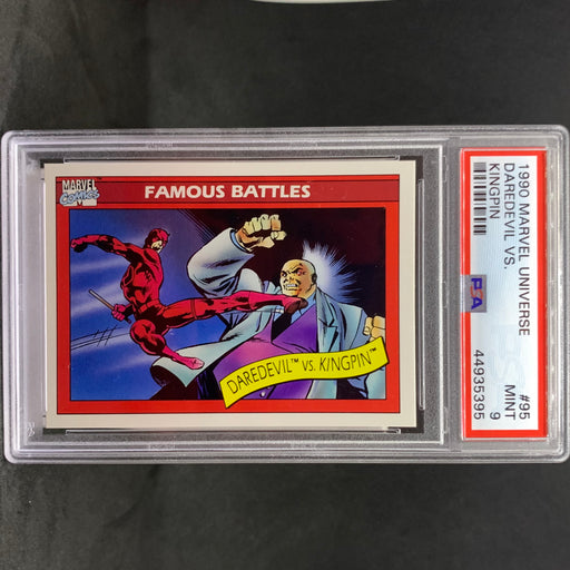 Marvel Universe 1990 - 095 - Daredevil vs. Kingpin - PSA 9 Vintage Trading Card Singles Impel