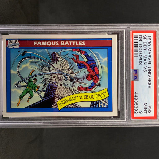 Marvel Universe 1990 - 093 - Spider-Man vs. Dr. Octopus - PSA 9 Vintage Trading Card Singles Impel   