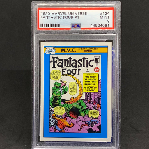 Marvel Universe 1990 - 124 - Fantastic Four #1 - PSA 9 Vintage Trading Card Singles Impel   