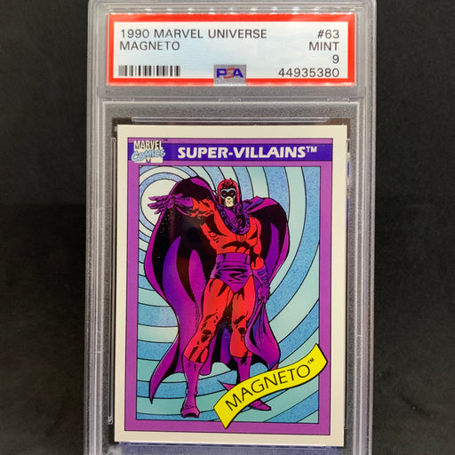 Marvel Universe 1990 - 063 - Magneto - PSA 9 Vintage Trading Card Singles Impel   