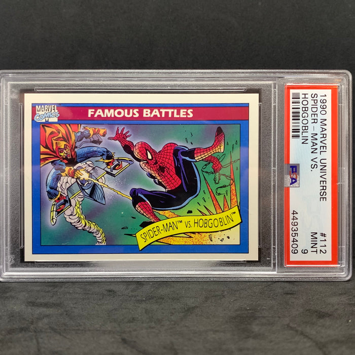 Marvel Universe 1990 - 112 - Spider-Man vs. Hobgoblin - PSA 9 Vintage Trading Card Singles Impel