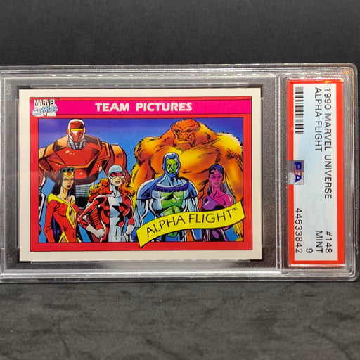Marvel Universe 1990 - 148 - Alpha Flight - PSA 9 Vintage Trading Card Singles Impel   