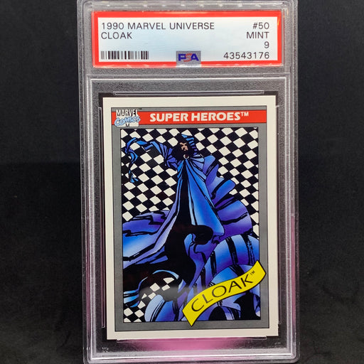 Marvel Universe 1990 - 050 - Cloak - PSA 9 Vintage Trading Card Singles Impel   