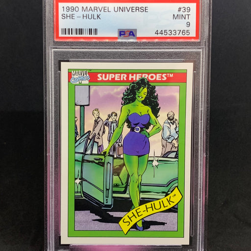 Marvel Universe 1990 - 039 - She-Hulk - PSA 9 Vintage Trading Card Singles Impel   