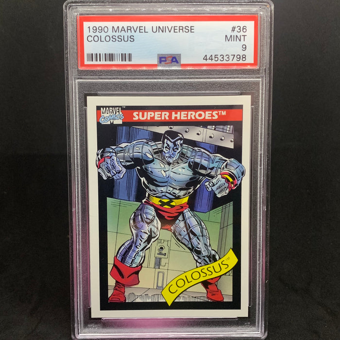 Marvel Universe 1990 - 036 - Colossus - PSA 9 Vintage Trading Card Singles Impel   