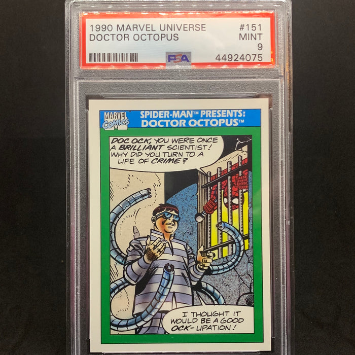 Marvel Universe 1990 - 151 - Spider-Man Presents - Doctor Octopus - PSA 9 Vintage Trading Card Singles Impel   