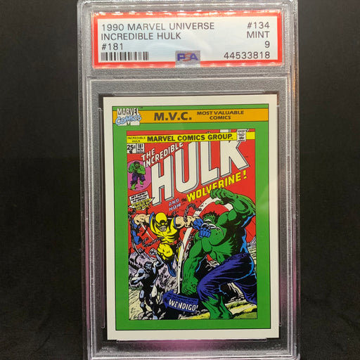 Marvel Universe 1990 - 134 - Incredible Hulk #181 - PSA 9 Vintage Trading Card Singles Impel   
