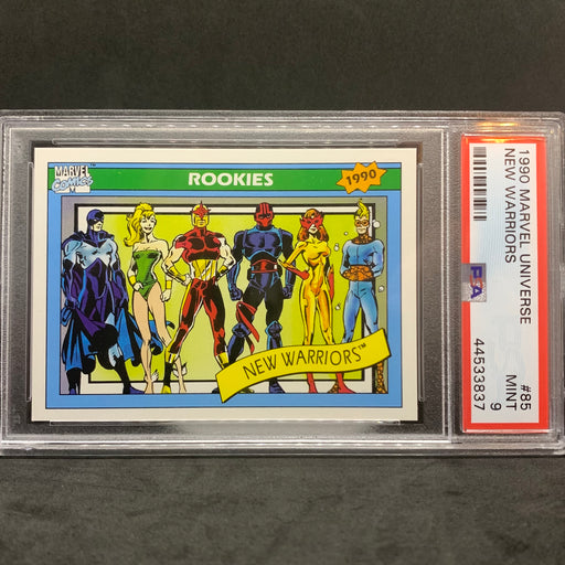 Marvel Universe 1990 - 085 - New Warriors - PSA 9 Vintage Trading Card Singles Impel   