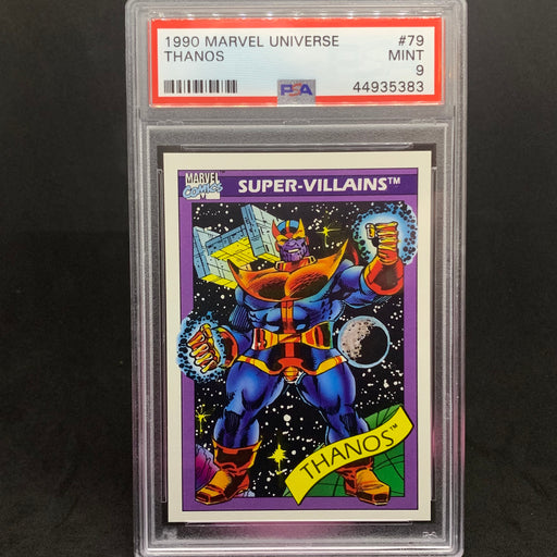 Marvel Universe 1990 - 079 - Thanos - PSA 9 Vintage Trading Card Singles Impel   