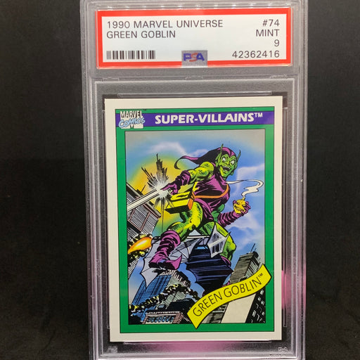 Marvel Universe 1990 - 074 - Green Goblin - PSA 9 Vintage Trading Card Singles Impel