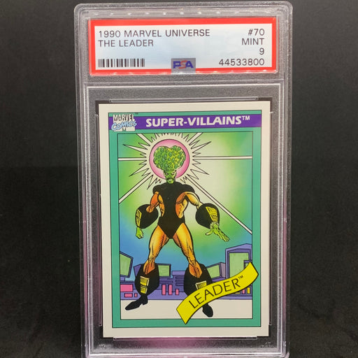 Marvel Universe 1990 - 070 - Leader - PSA 9 Vintage Trading Card Singles Impel   