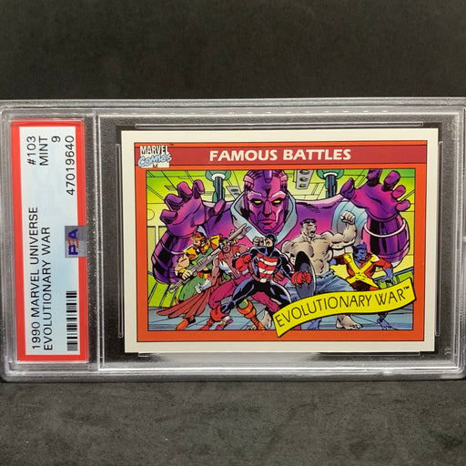 Marvel Universe 1990 - 103 - Evolutionary War - PSA 9 Vintage Trading Card Singles Impel