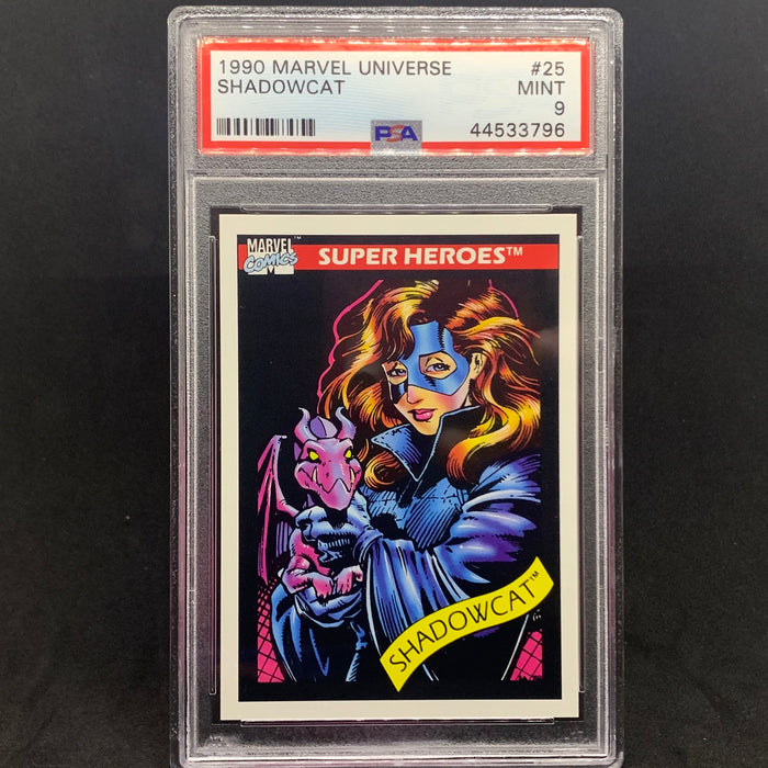 Marvel Universe 1990 - 025 - Shadowcat - PSA 9 Vintage Trading Card Singles Impel   