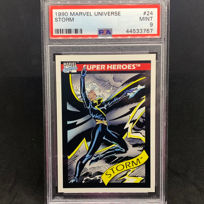 Marvel Universe 1990 - 024 - Storm - PSA 9 Vintage Trading Card Singles Impel