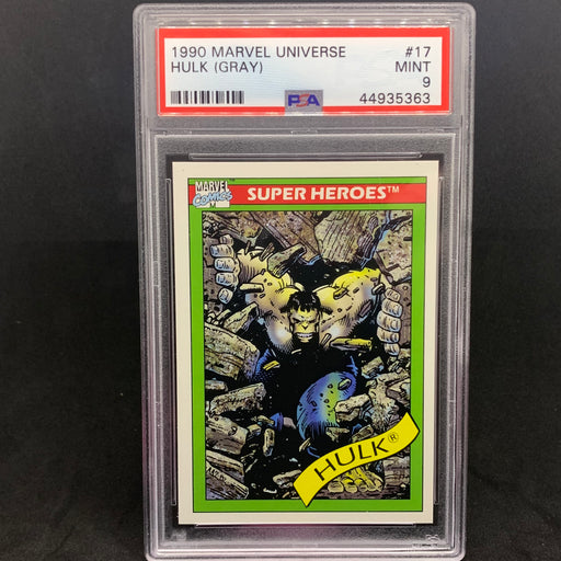 Marvel Universe 1990 - 017 - Hulk - PSA 9 Vintage Trading Card Singles Impel   