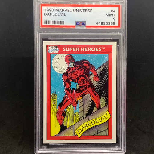 Marvel Universe 1990 - 004 - Daredevil - PSA 9 Vintage Trading Card Singles Impel   