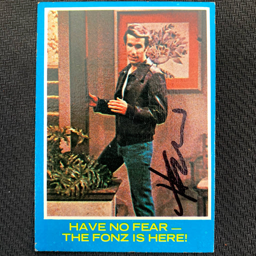 Happy Days - 1976 - 24 - Henry Winkler Autograph Vintage Trading Card Singles Topps   