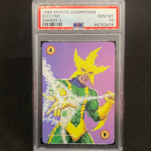 Marvel Overpower 1995 - Energy 4 - Electro - PSA 10 Vintage Trading Card Singles Fleer   