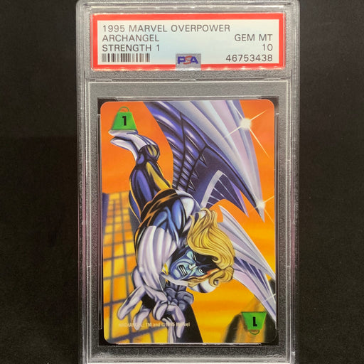 Marvel Overpower 1995 - Strength 1 - Archangel - PSA 10 Vintage Trading Card Singles Fleer   