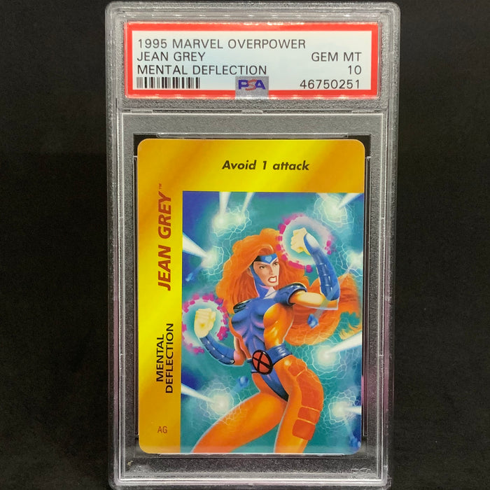 Marvel Overpower 1995 - Jean Grey - Mental Deflection - PSA 10 Vintage Trading Card Singles Fleer