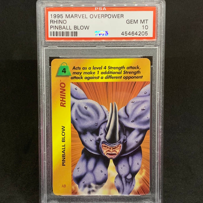 Marvel Overpower 1995 - Rhino - Pinball Blow - PSA 10 Vintage Trading Card Singles Fleer