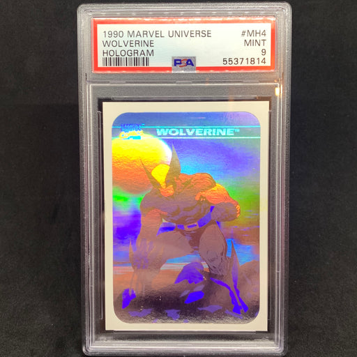 Marvel Universe 1990 - MH4 - Wolverine Hologram - PSA 9 Vintage Trading Card Singles Impel   