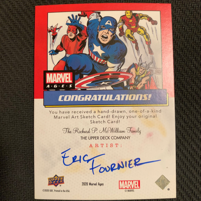Marvel Ages 2021 - Iron Man Sketch - by Eric Fournier Vintage Trading Card Singles Upper Deck   