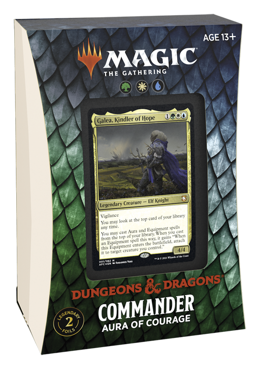 Magic the Gathering CCG: Adventures in the Forgotten Realms Commander - Aura of Courage CCG WIZARDS OF THE COAST, INC   