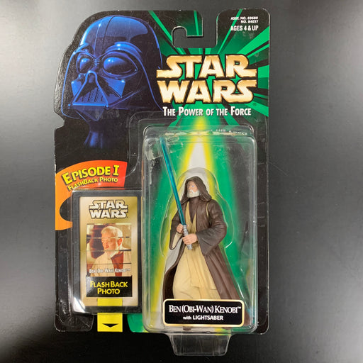Star Wars - Power of the Force - Ben (Obi-Wan) Kenobi with Lightsaber - Episode 1 Flashback Photo Vintage Toy Heroic Goods and Games   