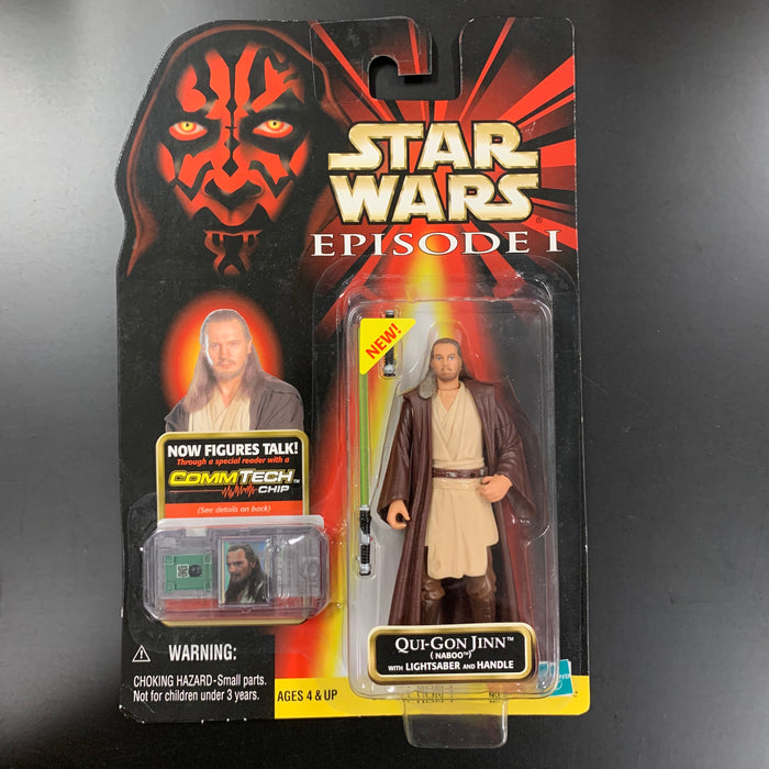 Star Wars - The Phantom Menace - Qui-Gon Jinn (Naboo) with Lightsaber and Handle Vintage Toy Heroic Goods and Games   