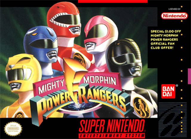 Mighty Morphin Power Rangers - Damaged Label  - SNES - Loose Video Games Nintendo   