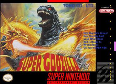 Super Godzilla - SNES - Loose - Label Damage Video Games Nintendo   