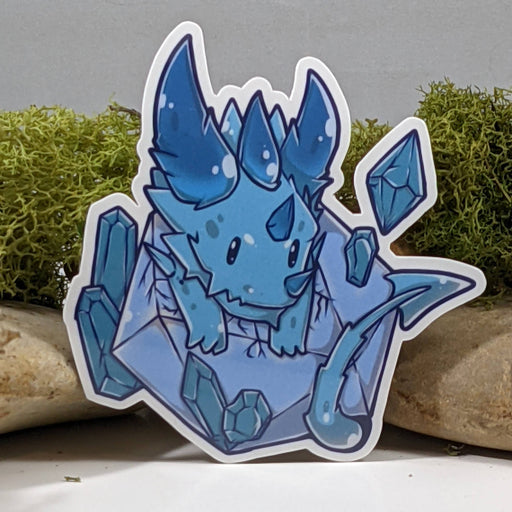 Polyhedral Dice Baby Ice Dragon Sticker - 2.5" Gift Mimic Gaming Co   