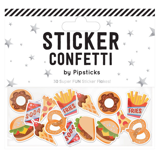 Running On Fast Food Sticker Confetti Gift Pipsticks   