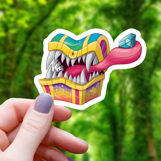 Rainbow Chest Mimic Monster Sticker - 3" Gift Mimic Gaming Co   