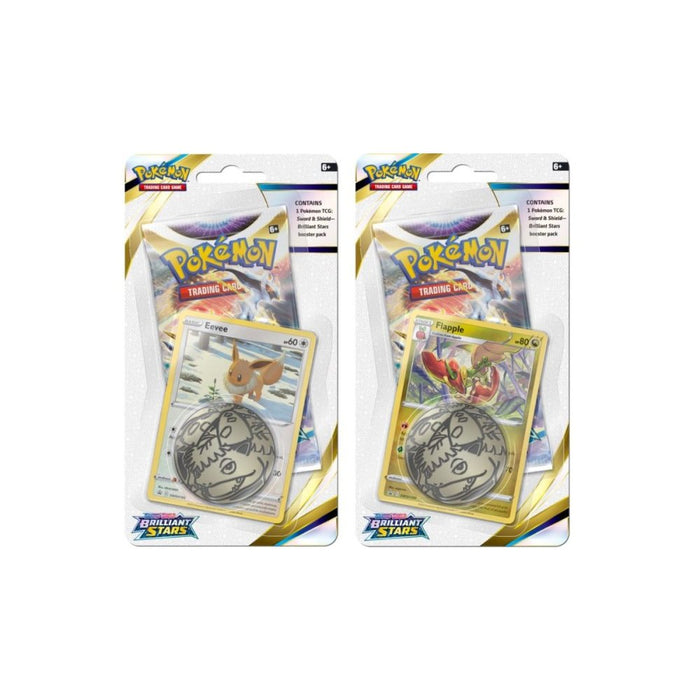 Pokemon TCG: Brilliant Stars Booster Pack with Foil Promo Card (either Flapple or Eevee) CCG POKEMON COMPANY INTERNATIONAL   