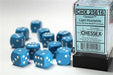 Opaque: 16mm D6 Light Blue/White (12) Accessories CHESSEX MFG. CO. LLC   