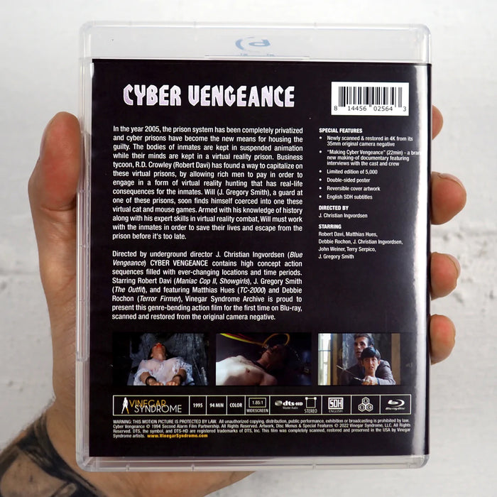 Cyber Vengeance - Limited Edition Slipcover - Blu-Ray - Sealed Media Vinegar Syndrome   