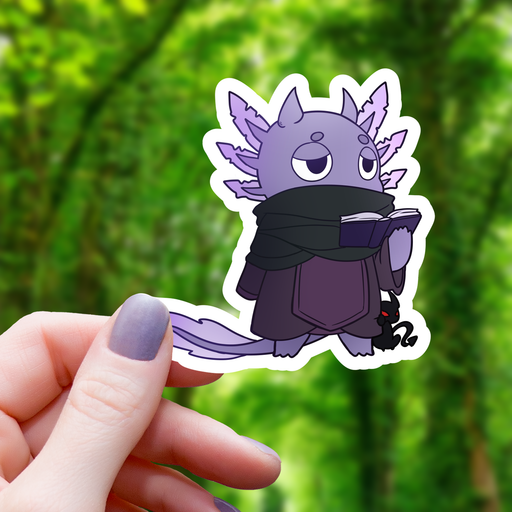 Axolotl Warlock RPG Inspired Sticker - 3" Gift Mimic Gaming Co   