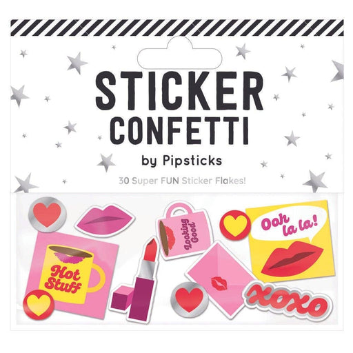 With Love & Kisses Sticker Confetti Gift Pipsticks   