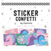 Sparkling Unicorns Sticker Confetti Gift Pipsticks   